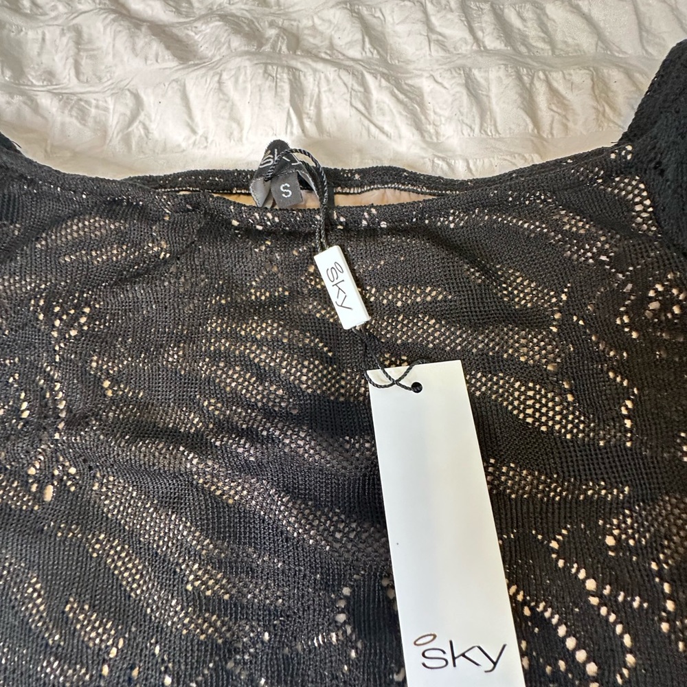 Rare Sky brand black lace, mini dress, size small. NEW WITH TAGS - Picture 4 of 7